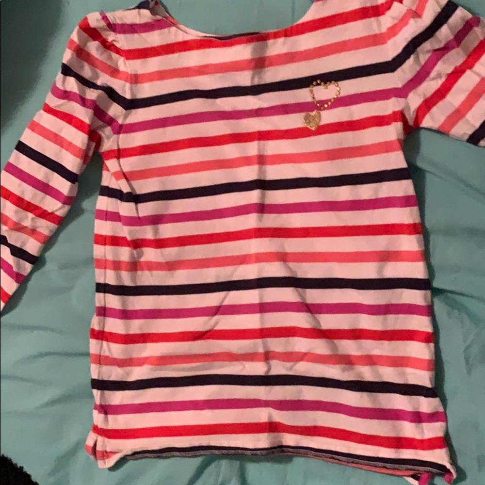 Striped shirt with heart design